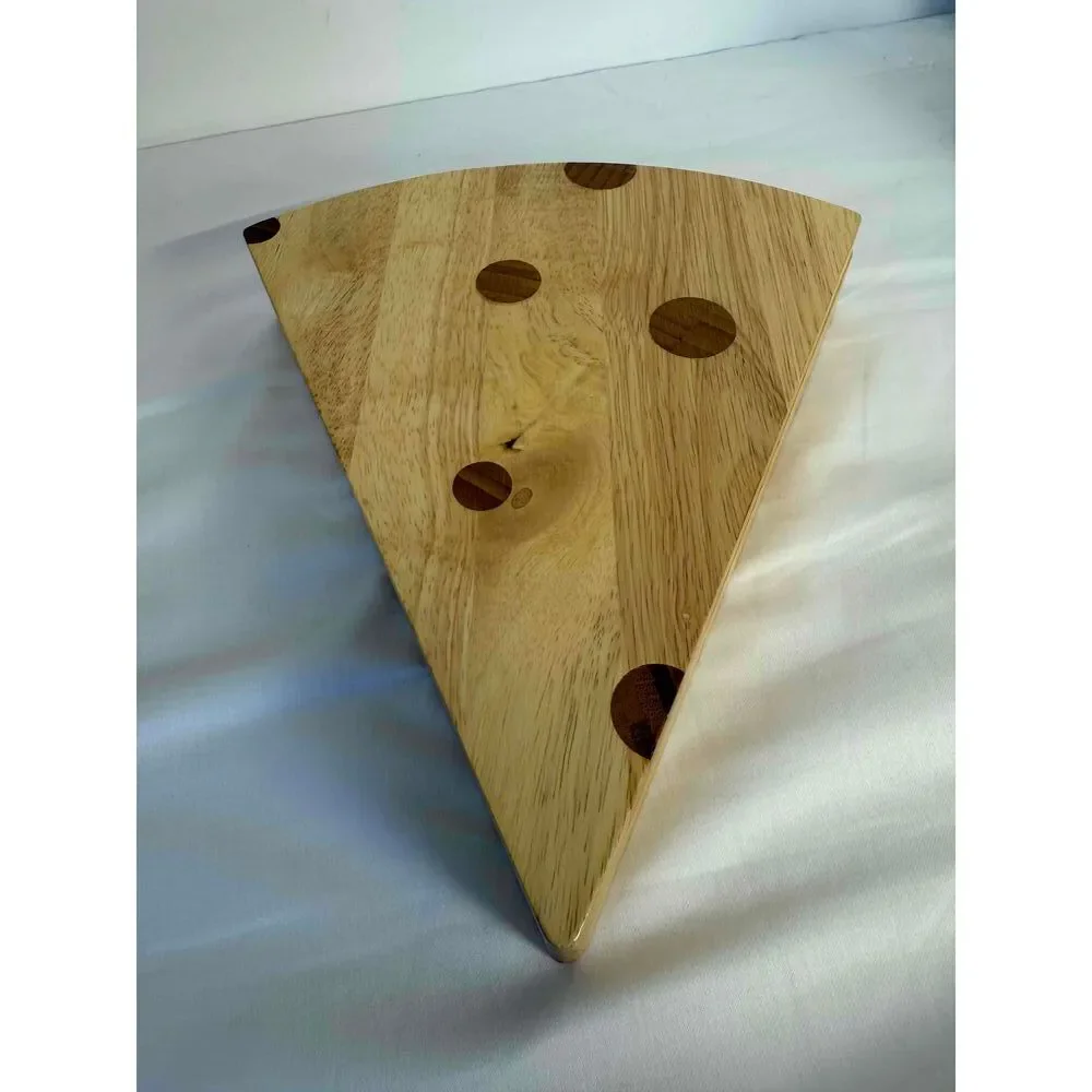 Legacy by Picnic Time‎ Bamboo Cheese Shaped Cutting Board Fork Knife Set
